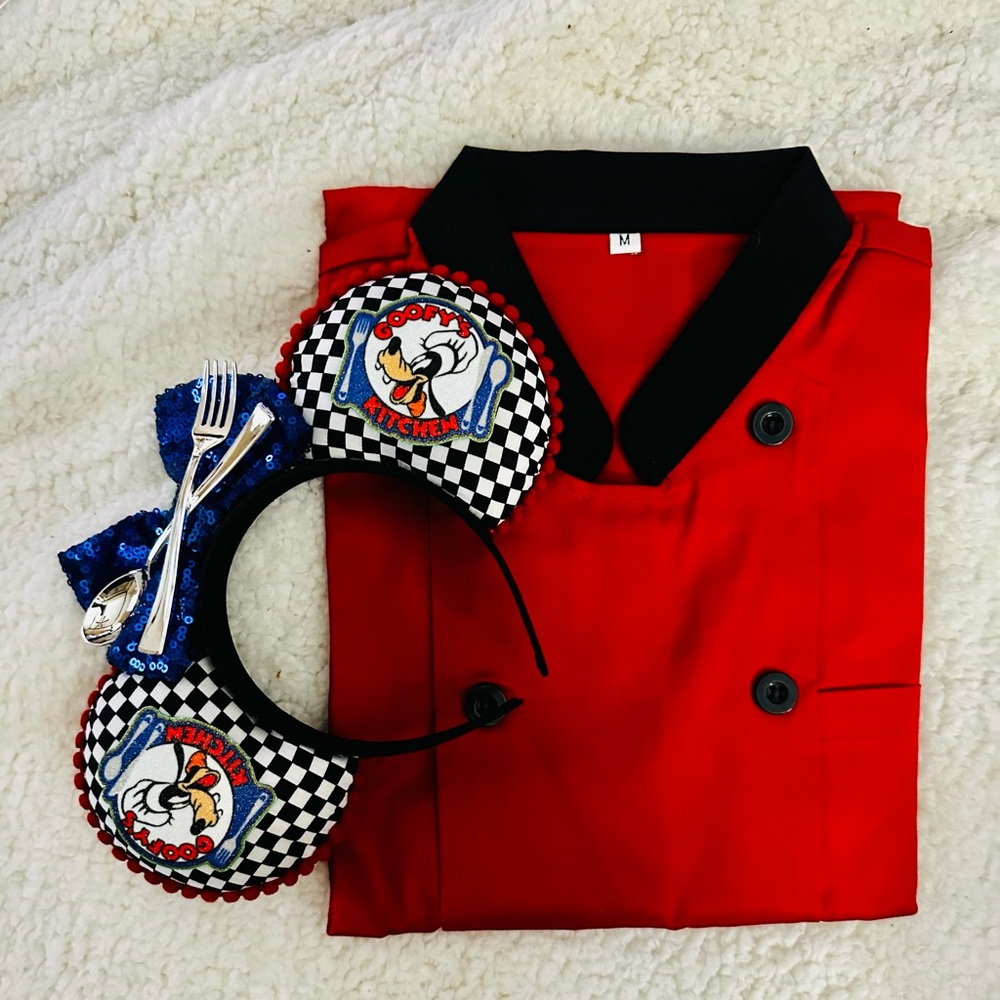 Goofy's Kitchen Ears & Chef Coat SET Mickey Mouse ears